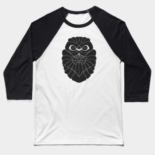 Praying Owl in Black Baseball T-Shirt